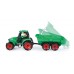LENA TRUCKIES - TRACTOR CU REMORCA CU FIGURINA - 38 CM - 01625