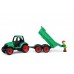LENA TRUCKIES - TRACTOR CU REMORCA CU FIGURINA - 38 CM - 01625