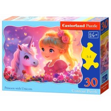 PUZZLE CASTORLAND - 30 PIESE - PRINTESA SI UNICORNUL - CA03853 PUZZLE CASTORLAND - 30 PIESE - PRINTESA SI UNICORNUL - CA03853
