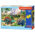 PUZZLE 120 - DINOSAUR SI VULCANUL - CA13234