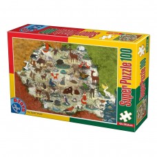 PUZZLE EDUCATIV - 100 PCS - ANIMALE DIN ROMANIA  - 76397
