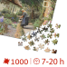 PUZZLE 1000 - PEDER MORK MONSTED - AN OLD WOMAN WATERING THE FLOWERS BEHIND THE THACHED FARMHOUSE - 77417-04 PUZZLE 1000 - PEDER MORK MONSTED - AN OLD WOMAN WATERING THE FLOWERS BEHIND THE THACHED FARMHOUSE - 77417-04