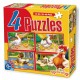 4 PUZZLE ANIMALE - 64585