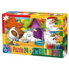 PUZZLE 24 COLOR ME ANIMALE - 60730-02 PUZZLE 24 COLOR ME ANIMALE - 60730-02