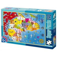 PUZZLE EDUCATIV - 240 PCS - HARTI - AFRICA - 50663-04